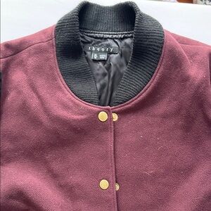 Theory Women's Burgundy Varsity Jacket